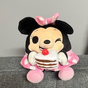 Disney Minnie Mouse Pink and Black Stuffed Animal